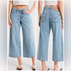 Levi’s Middy Wide Leg Ankle Jeans Light Wash Size 32 Indy Streetwear